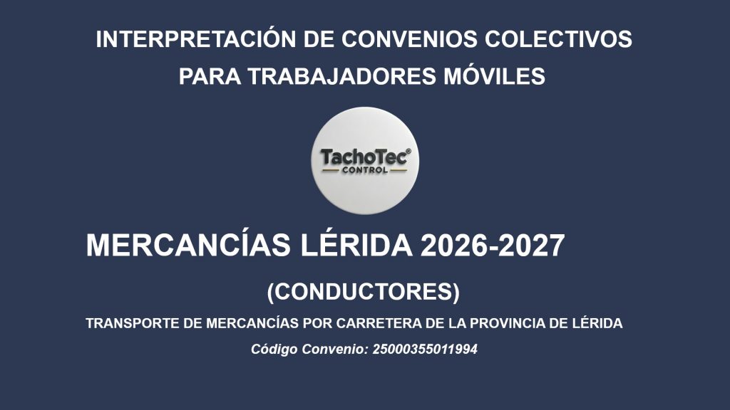 Convenio Transporte mercancías Lérida/Lleida 2026-2027: