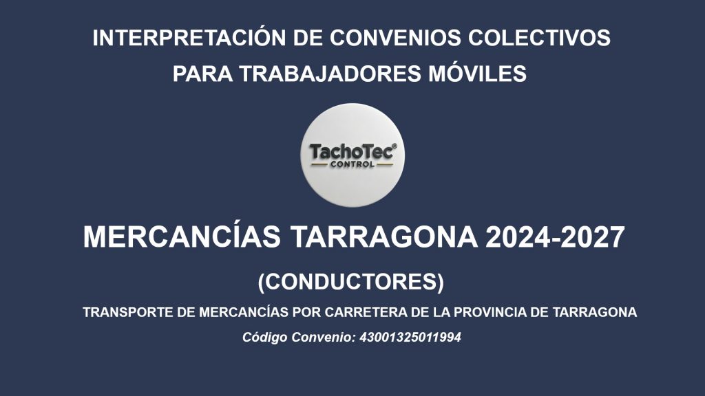 convenio transportes mercancías tarragona 2024-2027