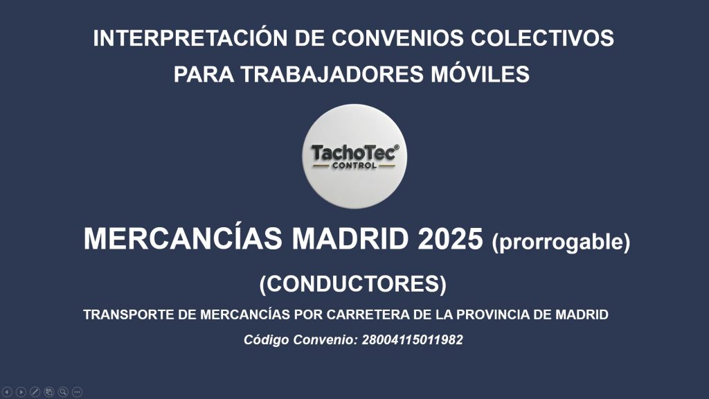 Convenio Transporte Mercancías Madrid 2025